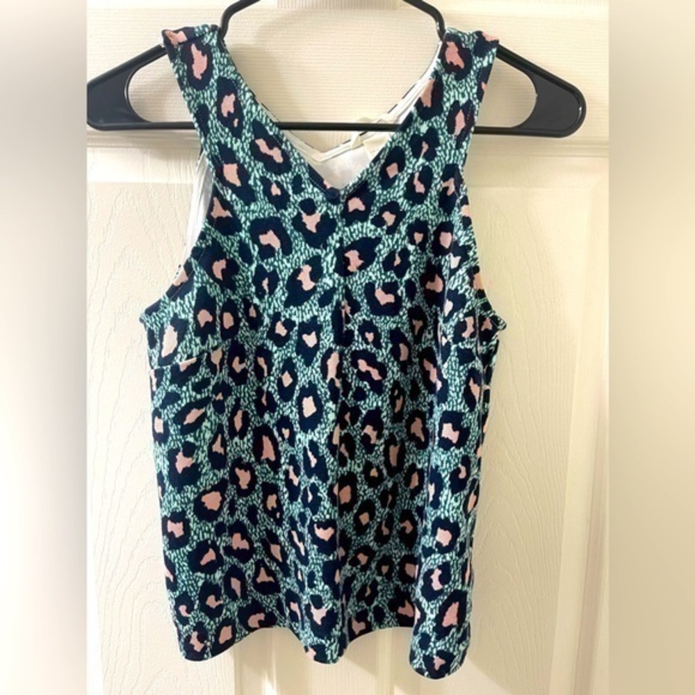 H&M Leopard Print Split Back Tank Top